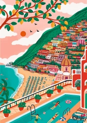 Trefl pusle Premium Plus The Art of Colour: Positano, Itaalia 1000 tükki