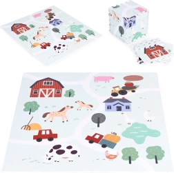 Suur vahust mängumatt talumotiiviga 90,5 × 90,5 cm, 21 osa ECOTOYS