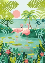 Pieces & Peace puzzle flamingos 500 pieces