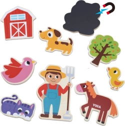 VIGA magnetilised talusõbrad – komplekt 20 puidust magnetiga