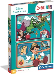 Pusle Disney klassikalised muinasjutud 2×60 tükki CLEMENTONI