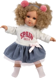 Realistic Doll Llorens Elena with Soft Textile Body - 35 cm