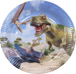 Paberist peotallerkunad DINO 23 cm, 6 tk