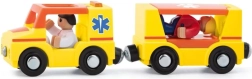 Kiirabiauto haagise ja figuuridega