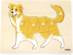 VIGA puidust Montessori pusleraam koeraga