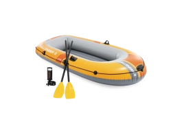 Täispuhutav paat 2 inimesele Intex Challenger 2 komplekt pumba ja aerudega
