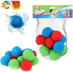 Taaskasutatavad riidest veepallid 5 cm, 12 tk võrkkotis