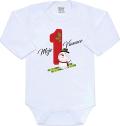 Baby bodysuit New Baby My First Christmas, size 56 (0–3 months)