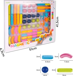 Magnetiline 3D ehituskomplekt, 80 detaili