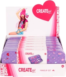 Pink fold-out makeup palette in a metal tin CREATE IT!