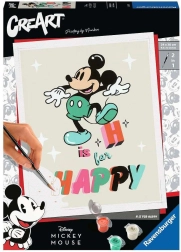 Paint by Numbers RAVENSBURGER CreArt – MICKEY MOUSE: H is for Happy, 13 × 18 cm