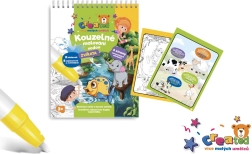 Maagiline veega värvimise plokk – 4 lehte – Loomad