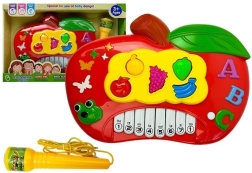 Electronic Apple Piano with Microphone and Phone Connection