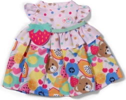 BABY born puuviljamustriga kleit nukkudele 43 cm