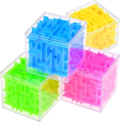 Pöörlev 3D labürindikuubik – värviline nuputuskuubik 7,5 cm