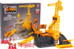 Construction set with crane and accessories for kids