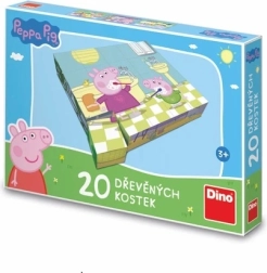 Peppa Pig „Rõõmus päev” puidust pildikuubikud