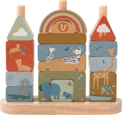 2kids toys safari puidust ladumis- ja lükkimisklotsid