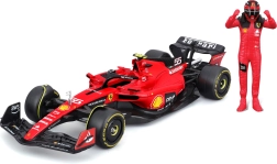 Ferrari F1 SF-23 1:24 koos juhi figuuri ja vitriinkarbiga, Bburago