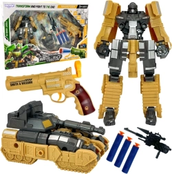 Woopie 3in1 muunduv robot, tank ja vahtnooltepüstol – pruun