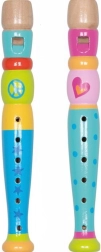 Laste puidust flööt GOKI Peace 20 cm (värvivalik)