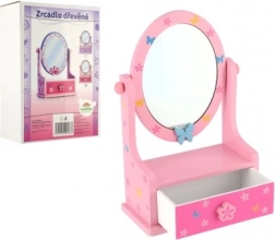 Puidust ehtekarp peegliga väikestele printsessidele