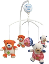 Beebivoodi kohale kinnitatav karussell plüüsist kaisukarudega BABY MIX