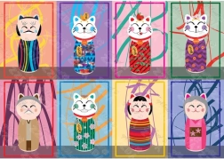 Maneki Kokeshi pusle 1000 tükki