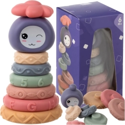 Imikute sensoorse pehme ehitusklotside torn MONTESSORI, 8 osa