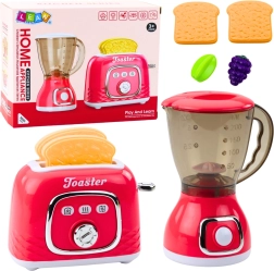 Kitchen Play Set: Toaster and Blender with Effects, Pink