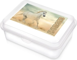 Transparent snack box with horse motif 750 ml