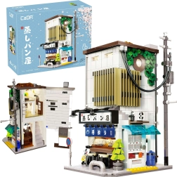 CaDA ehitusklotsid: Jaapani aurusaiakeste pood LED-valgustusega, 1108 tükki