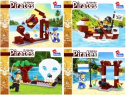 Piraatide ehituskomplekt tarvikutega – 4 varianti