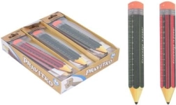 Wooden pencil-shaped ruler 12 cm
