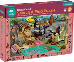 Mudpuppy Puzzle Safari Jigsaw and Search 64 Pieces