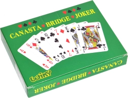 Canasta mängukaardid papist karbis