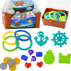 Treasure Chest DIVE GAME – diving set for water, 21 pieces