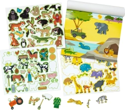 Korduvkasutatavad kleepsud „Loomad ja keskkonnad“ Melissa & Doug