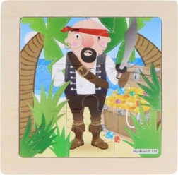 Wooden Pirate Puzzle, 9 Pieces