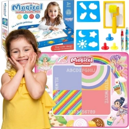 Woopie veekirjutusmatt XXL 100 × 80 cm – haldjad, roosa