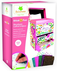 Stick & Fun Mosaic 3D Jewelry Box for Kids