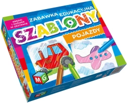 Vehicle stencils with crayons, set