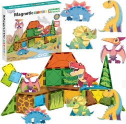 Magnetklotsid 7,5 cm dinosaurused 30 tk WOOPIE