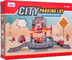 Firefighter Garage with Soft Toy Car – Two-Story Parking Garage for Kids