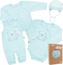 Maternity set for the hospital New Baby Sweet Bear blue, size 62 (3–6 months)