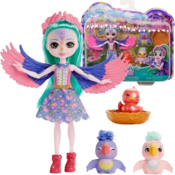Enchantimals nukk Filia Finch koos papagoiperega