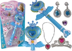 Interactive Magical Wand with Projector Blue Accessories for Fairy