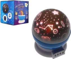 Öötaeva projektor patareide ja USB-ga, plast, 14 × 11 cm