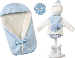 Llorens riietusnukkudele New Born 40–42 cm, 5-osaline komplekt kiirmähkimistekiga