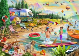 Puzzle Summer Camping by the Lake 500 pieces BLUEBIRD